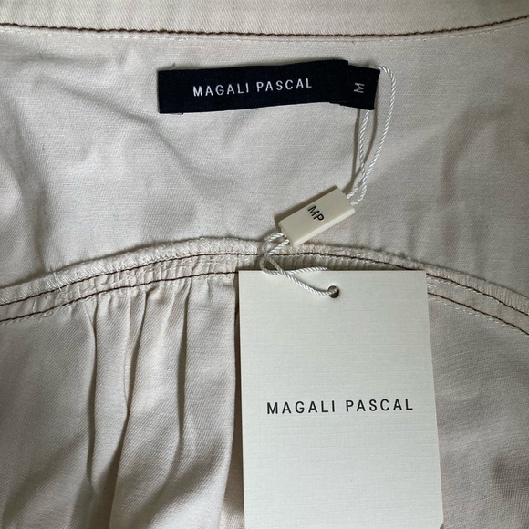 Magali Pascal Harriet Button Down NWT Shirt Cotton Denim ECRU - Picture 8 of 11